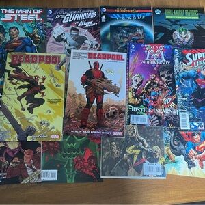 DC and Marvel Assorted Comics and graphic novels lot of twelve